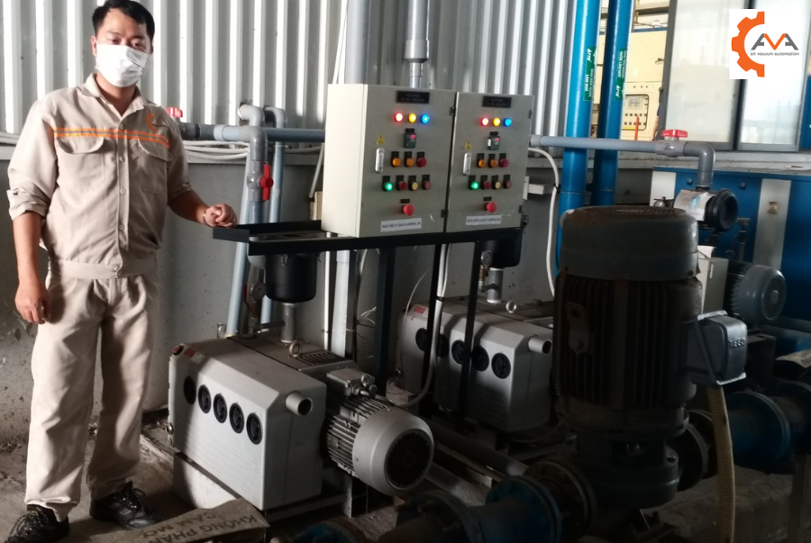 Cung cấp và lắp đặt bơm hút chân không và tủ điện điều khiển