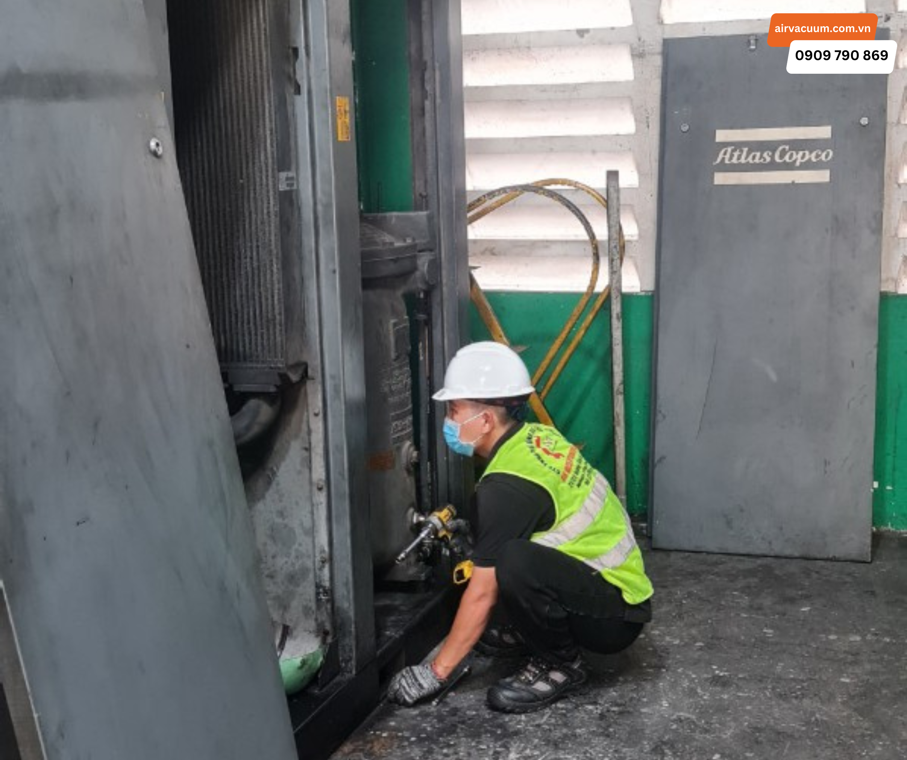 Cleaning - Repair and Maintenance of Atlas Copco air compressors