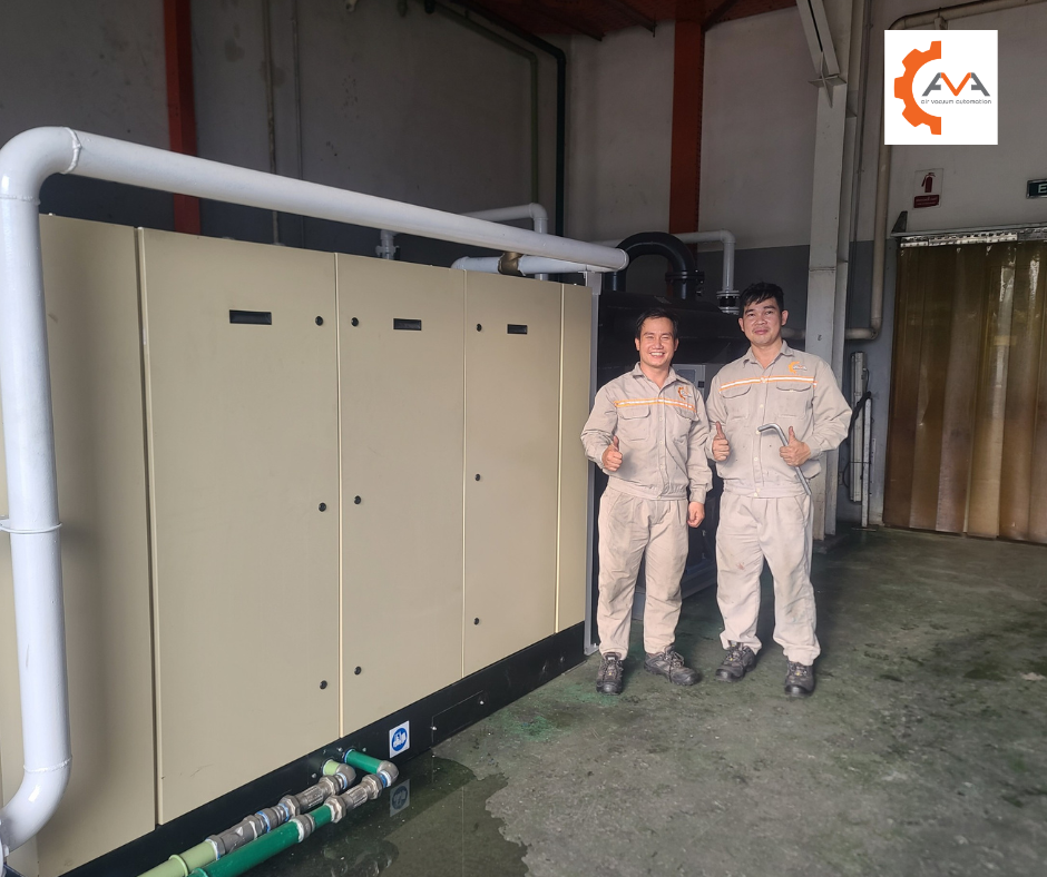 Installation air compressors of Ingersoll Rand MM160kw, dryer of United 100m3/h and compression pipeline DN80 system