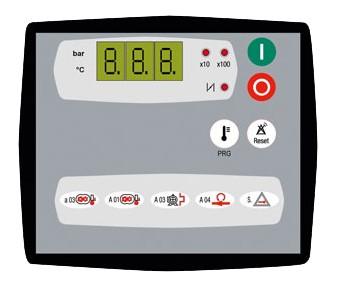 Mặt điều khiển của máy nén trục vít tốc độ