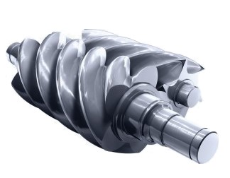 Trục vít của máy nén trục vít được bôi trơn