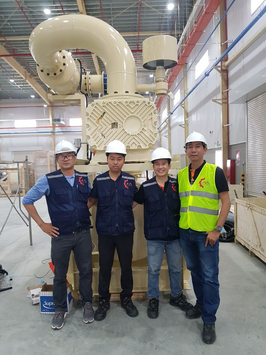 dự án lắp đặt máy thổi gardner denver của ava