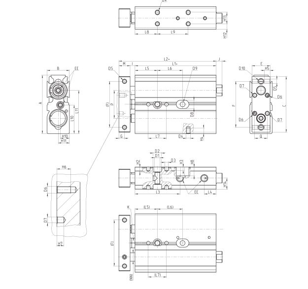 bản vẽ xi lanh QX