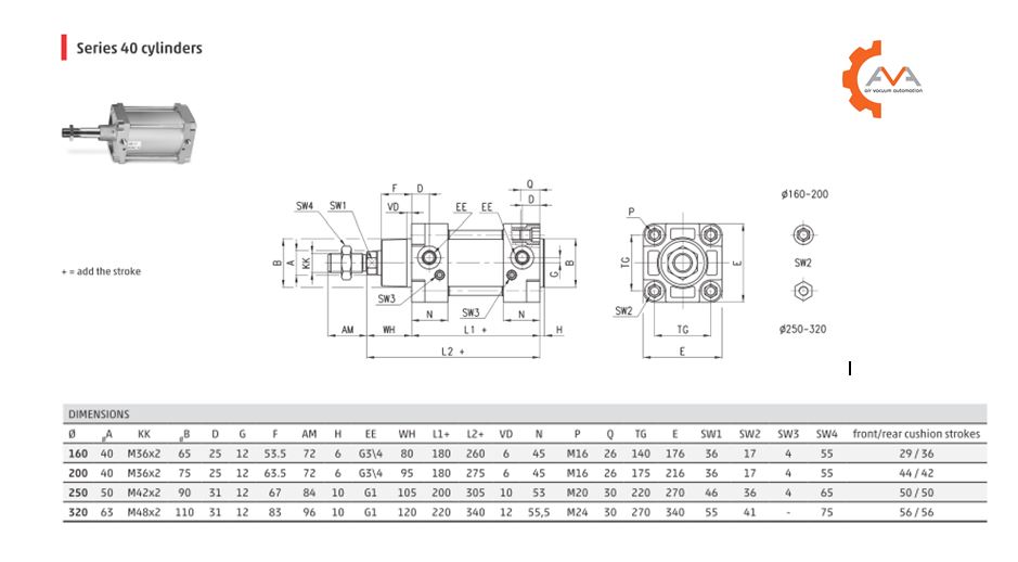 xi lanh khí nén series 40